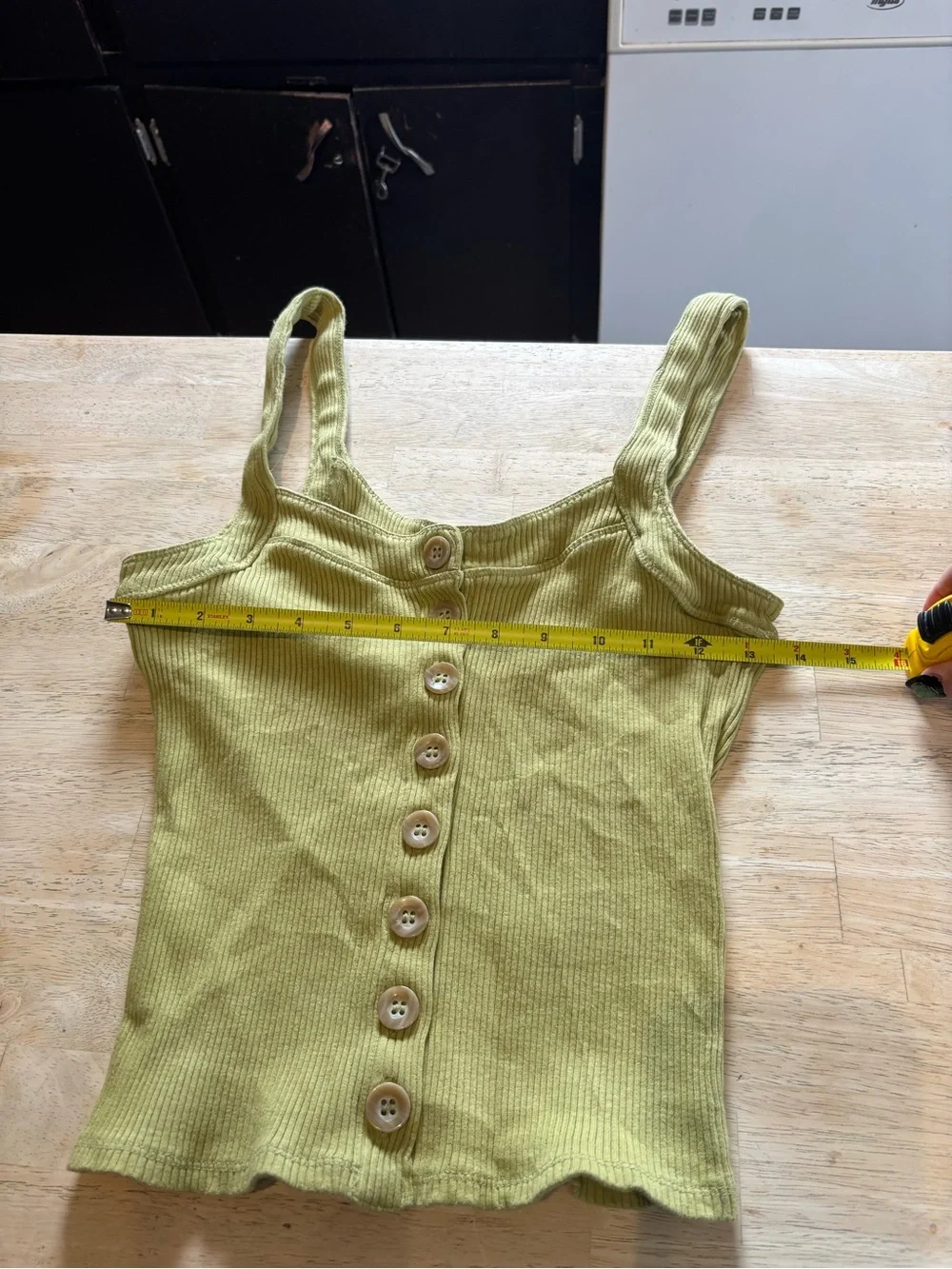 Free People Sage Ribbed Button-Front Tank - Picture 4 of 5